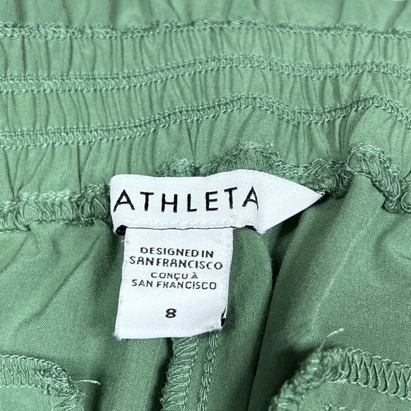 Athleta Jogger Womens Size 8 Savannah Green Athleisure Sporty Pockets Pants - Picture 11 of 14